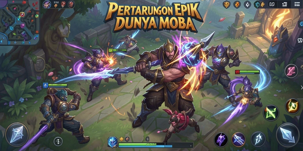 Tangkapan layar gameplay 33ZK yang menampilkan aksi pertarungan MOBA.