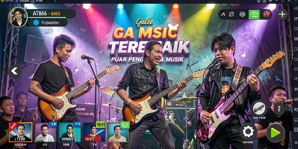 Tampilan gameplay menarik dari AT866 yang menunjukkan interaksi musik.