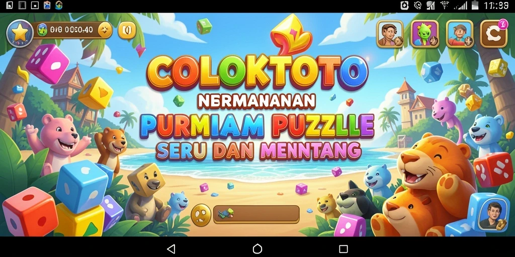 Screenshot gameplay COLOKTOTO menampilkan teka-teki yang penuh warna dan tantangan.