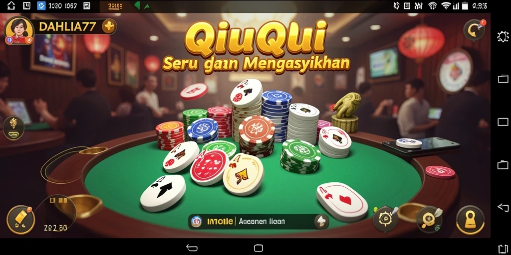 Screenshot gameplay DAHLIA77 menampilkan keseruan permainan QiuQiu.