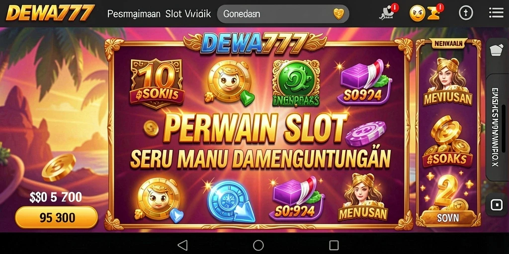 Screenshot gameplay DEWA777 yang menampilkan keseruan permainan Slot.