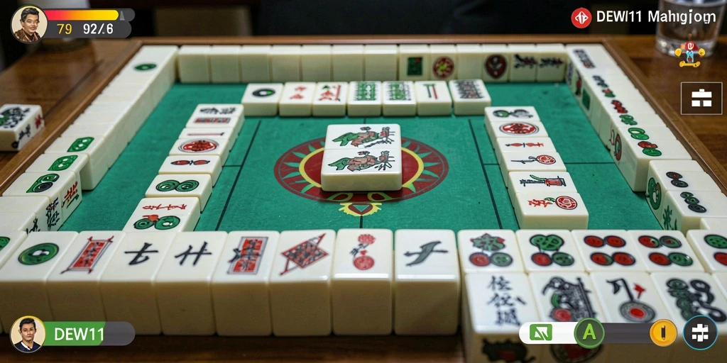 Tampilan gameplay menarik dari DEWI11 yang penuh tantangan Mahjong.