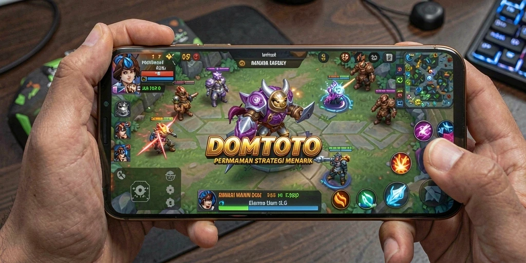 Screenshot gameplay DOMTOTO yang menunjukkan pertempuran strategi menarik.