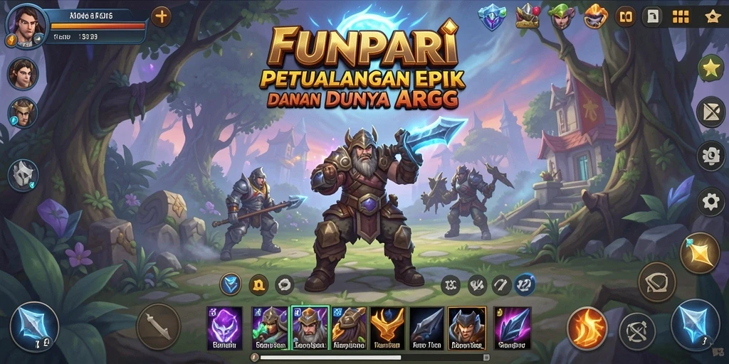 Tampilan gameplay menarik dari <strong>FUNPARI</strong>, menunjukkan aksi pertarungan karakter.