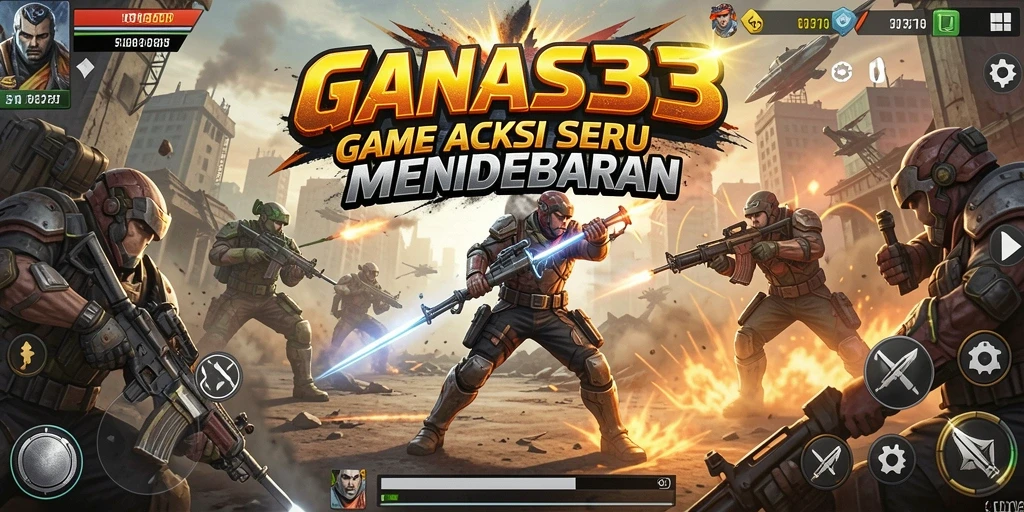 Tampilan gameplay seru dari GANAS33 yang menantang.