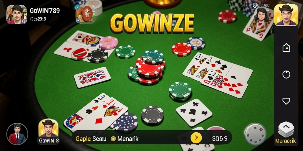 Gameplay seru dan interaktif Gaple di GOWIN789.