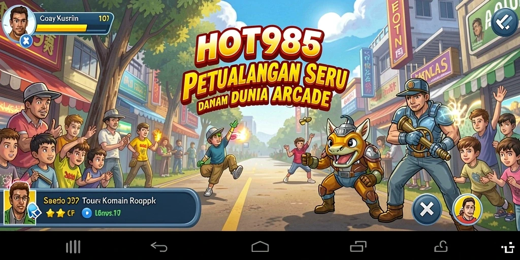 Tampilan gameplay HOT985 yang penuh aksi dan petualangan.