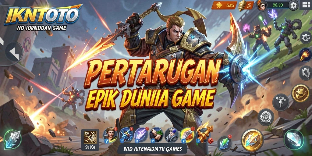Gameplay seru dan intens dalam IKNTOTO yang menampilkan pertarungan karakter.