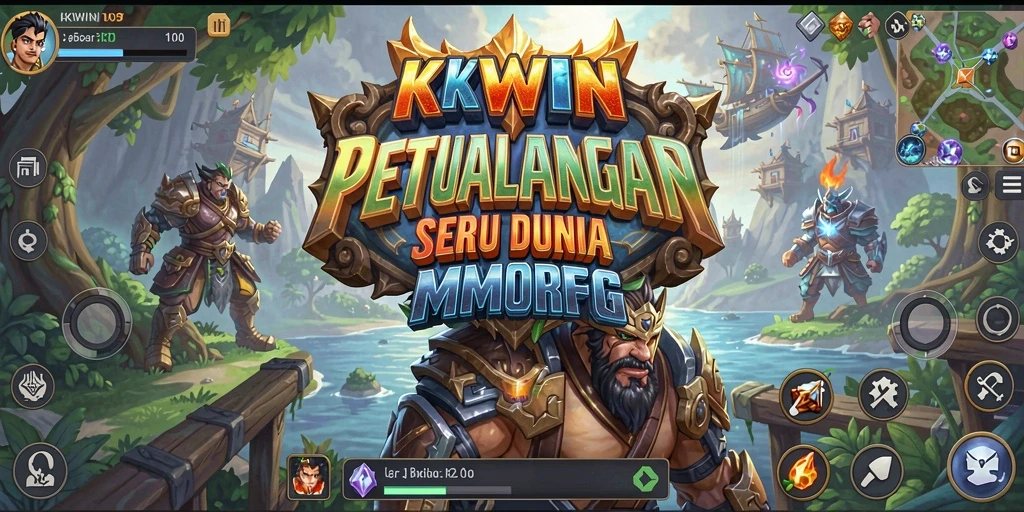 Screenshot gameplay KKWIN menampilkan aksi epik dalam dunia MMORPG.