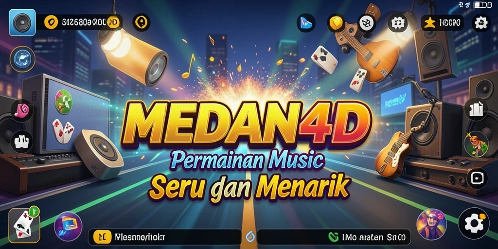 Tampilan screenshot MEDAN4D menampilkan gameplay interaktif dengan berbagai alat musik.