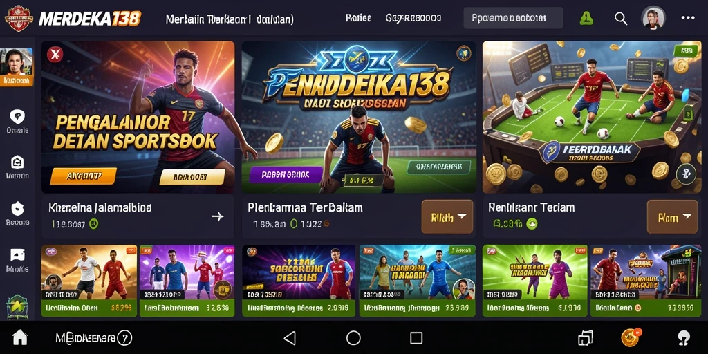 Screenshot gameplay <strong>MERDEKA138</strong> yang menunjukkan fitur taruhan olahraga live.