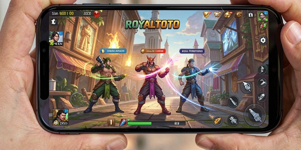 Screenshot gameplay ROYALTOTO yang menunjukkan suasana simulasi yang menegangkan.