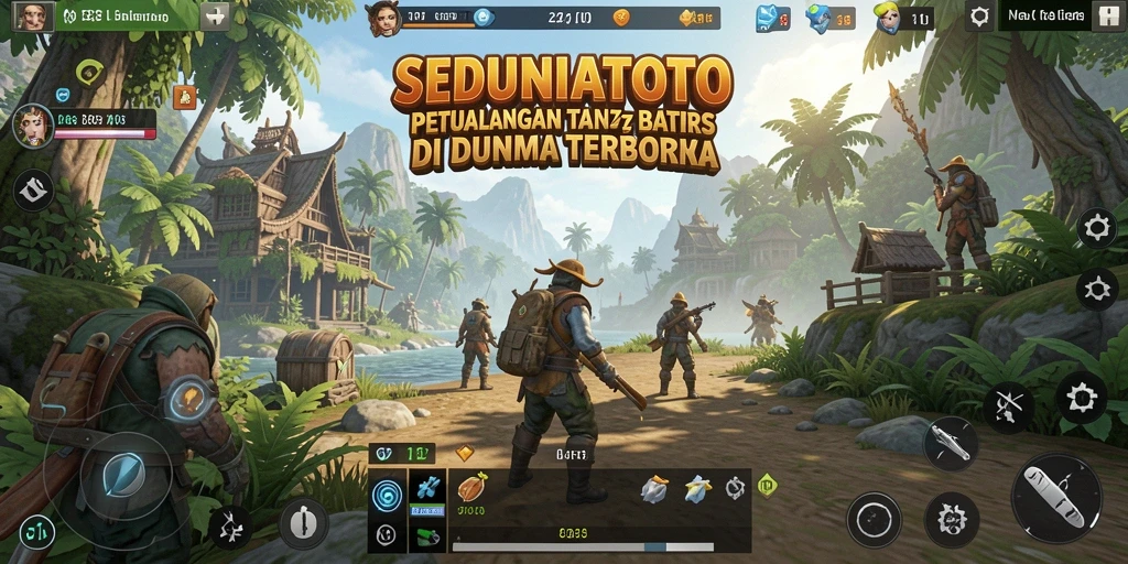 Screenshot SEDUNIATOTO menampilkan aksi seru dalam dunia terbuka.