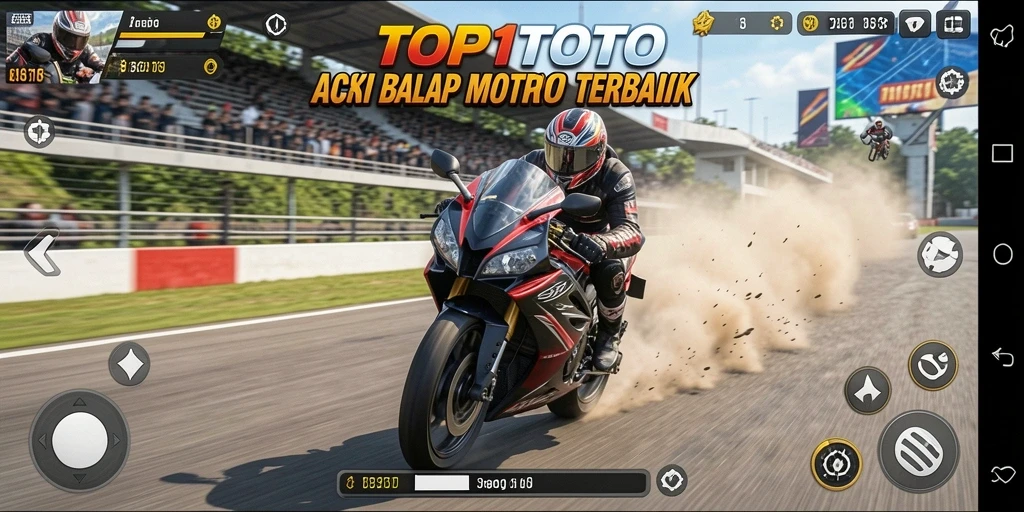 Gameplay seru balapan motor dengan sirkuit menegangkan