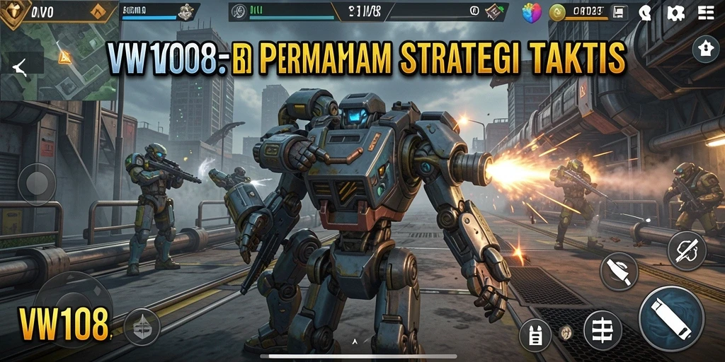 Tampilan gameplay VW108 yang intens dengan strategi yang mendalam.